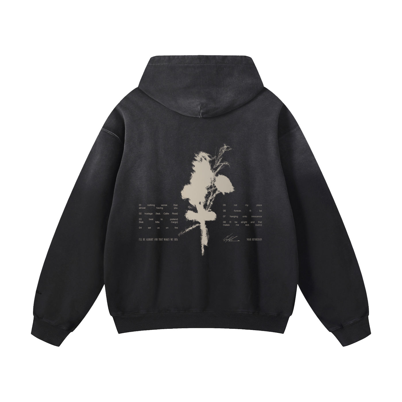 Oversized Sunfade Hoodie - i’ll be alright and that makes me sick